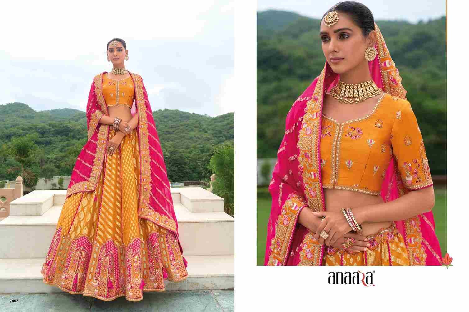 Anaara 7401 Series By Tathastu 7401 To 7413 Series Indian Traditional Wear Bridal Collection Beautiful Stylish Fancy Colorful Party Wear & Occasional Wear Silk Lehengas At Wholesale Price