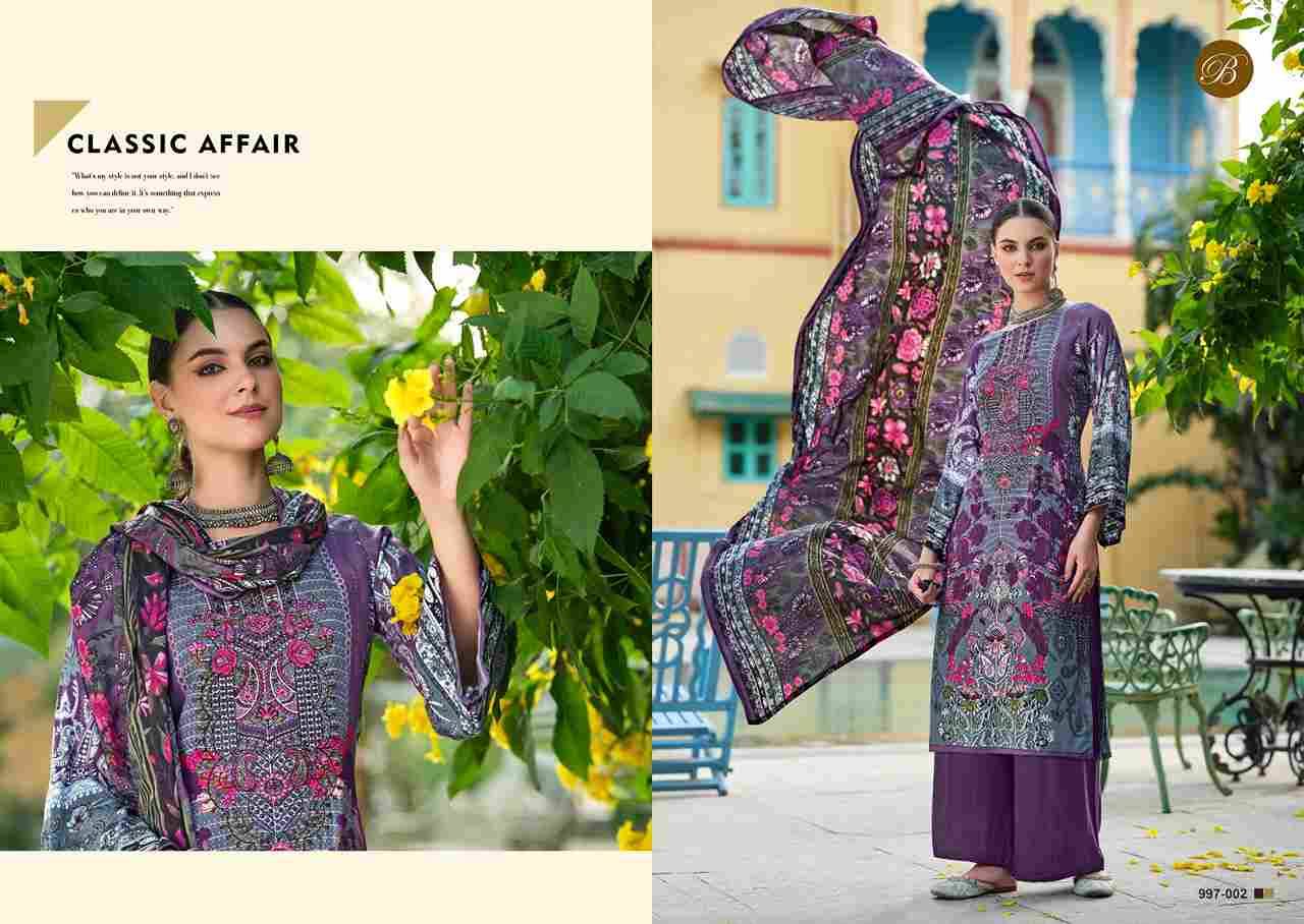 Riwayat Vol-8 By Belliza 997-001 To 997-008 Series Beautiful Festive Suits Stylish Fancy Colorful Casual Wear & Ethnic Wear Pure Viscose Rayon Print Dresses At Wholesale Price