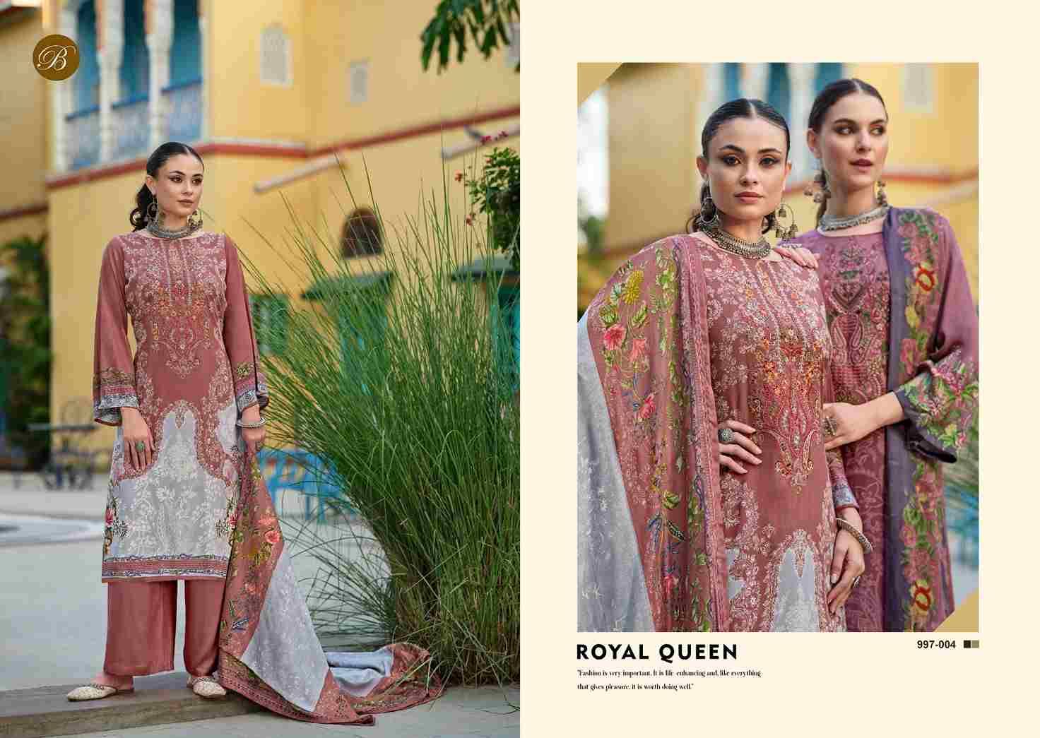 Riwayat Vol-8 By Belliza 997-001 To 997-008 Series Beautiful Festive Suits Stylish Fancy Colorful Casual Wear & Ethnic Wear Pure Viscose Rayon Print Dresses At Wholesale Price