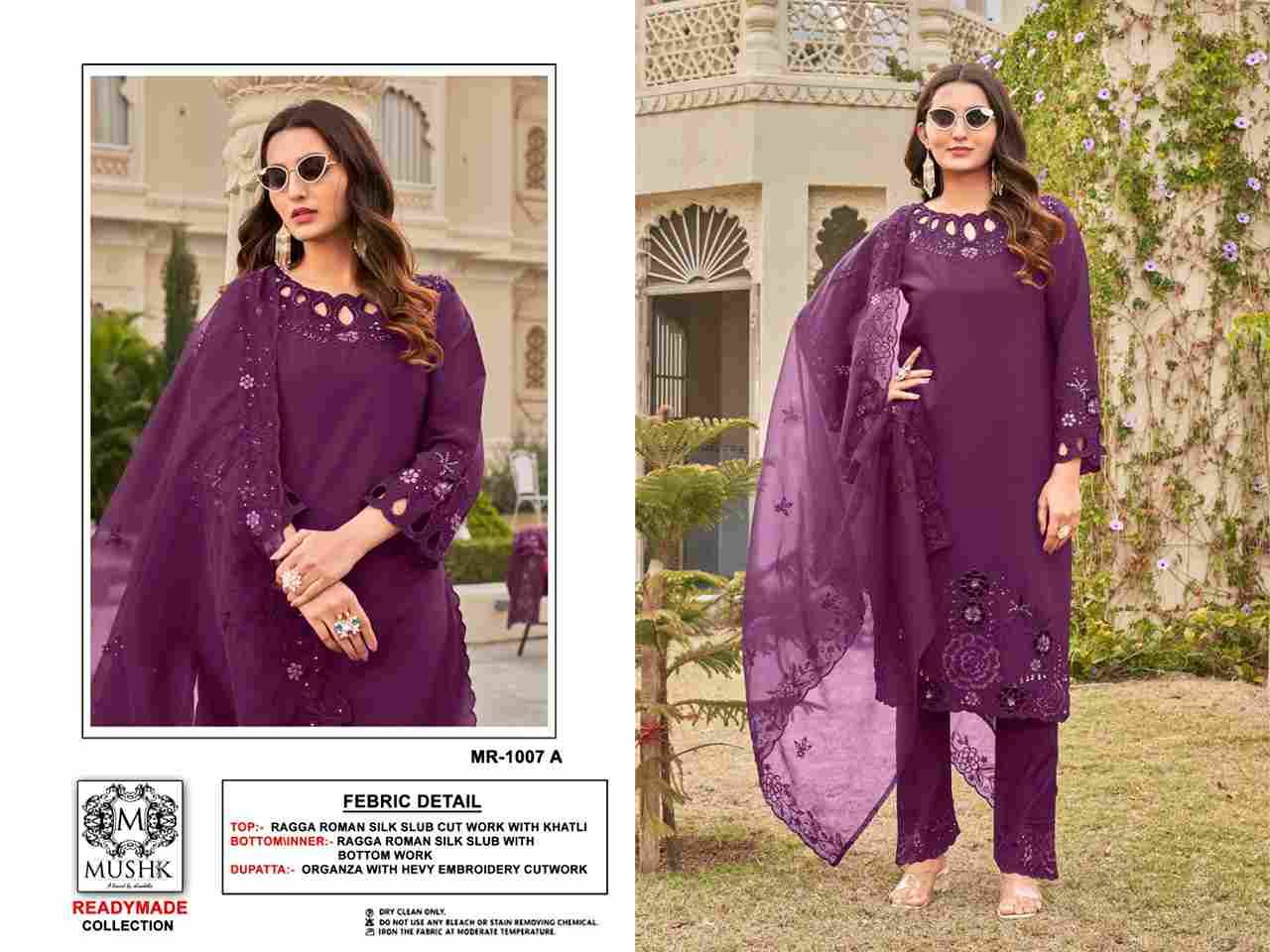 Mushq Hit Design R-1007 Colours By Mushq R-1007-A To R-1007-D Series Beautiful Winter Collection Pakistani Suits Stylish Fancy Colorful Casual Wear & Ethnic Wear Pure Roman Silk Embroidery Dresses At Wholesale Price