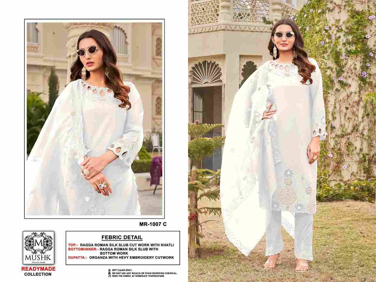 Mushq Hit Design R-1007 Colours By Mushq R-1007-A To R-1007-D Series Beautiful Winter Collection Pakistani Suits Stylish Fancy Colorful Casual Wear & Ethnic Wear Pure Roman Silk Embroidery Dresses At Wholesale Price