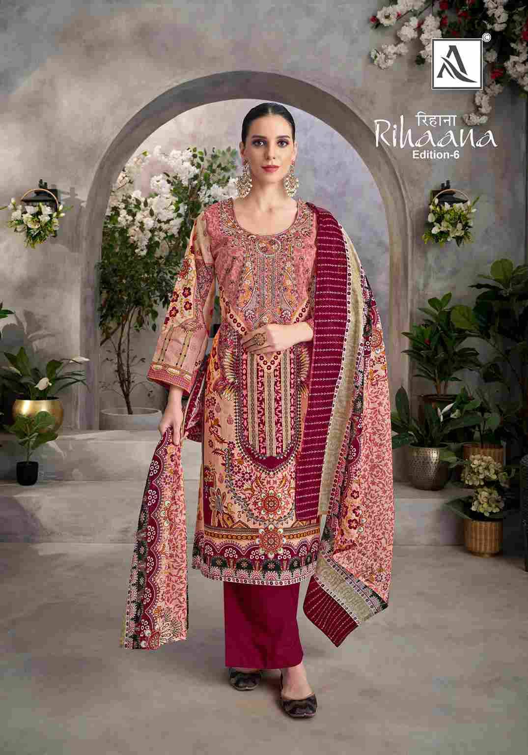 Rihaana Vol-6 By Alok Suit 1744-001 To 1744-008 Series Beautiful Festive Suits Stylish Fancy Colorful Casual Wear & Ethnic Wear Pure Cambric Cotton Print Dresses At Wholesale Price