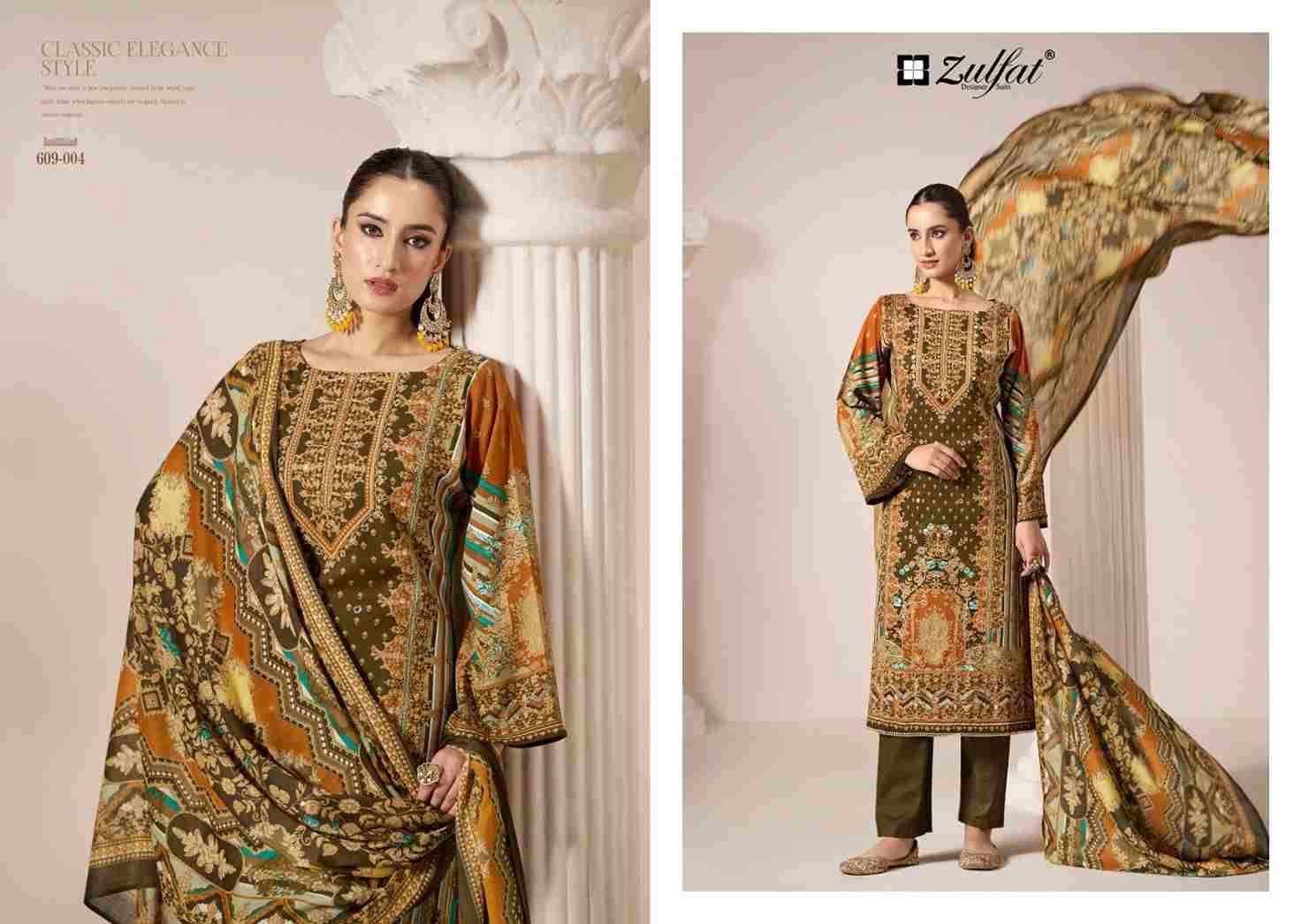 Aayat Vol-9 By Zulfat 609-001 To 609-006 Series Beautiful Festive Suits Stylish Fancy Colorful Casual Wear & Ethnic Wear Pure Viscose Rayon Print Dresses At Wholesale Price