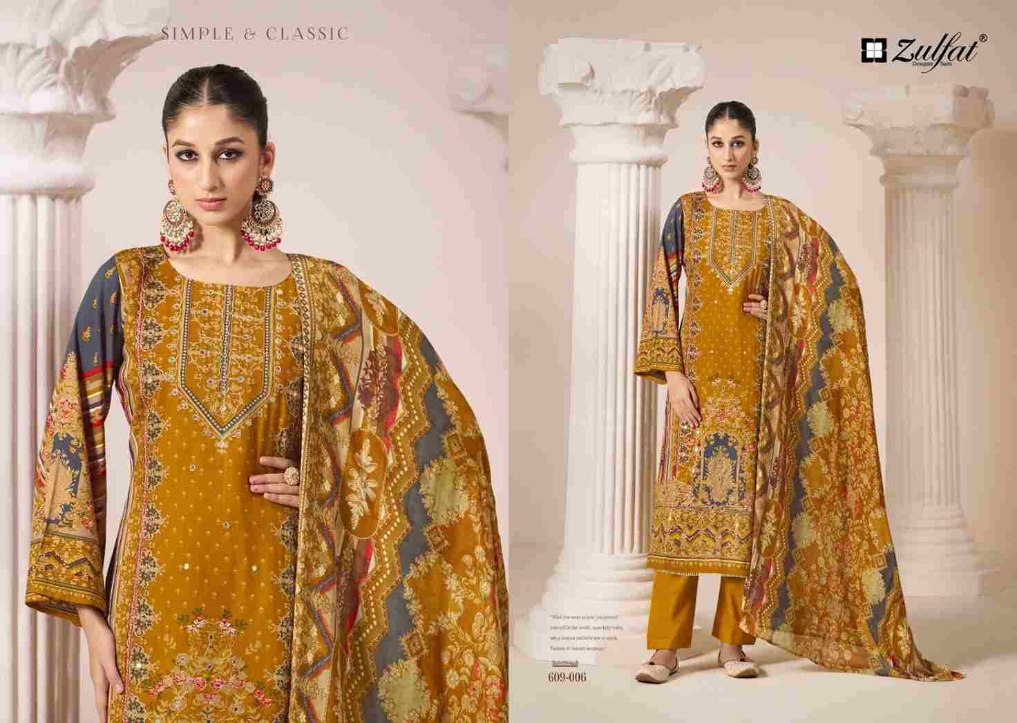 Aayat Vol-9 By Zulfat 609-001 To 609-006 Series Beautiful Festive Suits Stylish Fancy Colorful Casual Wear & Ethnic Wear Pure Viscose Rayon Print Dresses At Wholesale Price