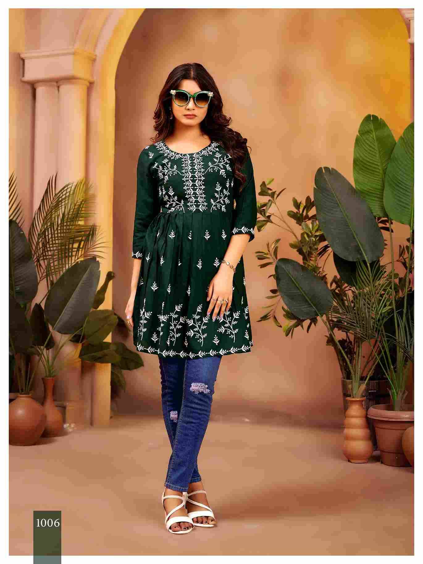 Nazakat By Krishna Trendz 1001 To 1008 Series Designer Stylish Fancy Colorful Beautiful Party Wear & Ethnic Wear Collection Rayon Slub Kurtis At Wholesale Price