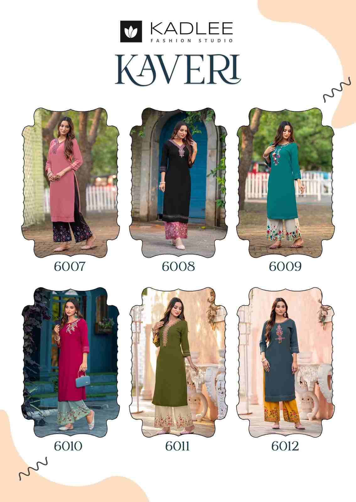 Kaveri Vol-2 By Kadlee 6007 To 6012 Series Designer Stylish Fancy Colorful Beautiful Party Wear & Ethnic Wear Collection Heavy Rayon Kurtis With Pants At Wholesale Price