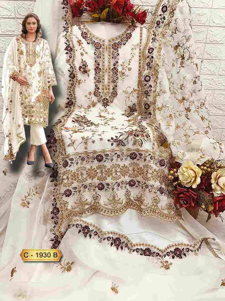 Fepic 1930 Colours By Fepic 1930-A To 1930-B Series Beautiful Pakistani Suits Colorful Stylish Fancy Casual Wear & Ethnic Wear Organza Embroidered Dresses At Wholesale Price