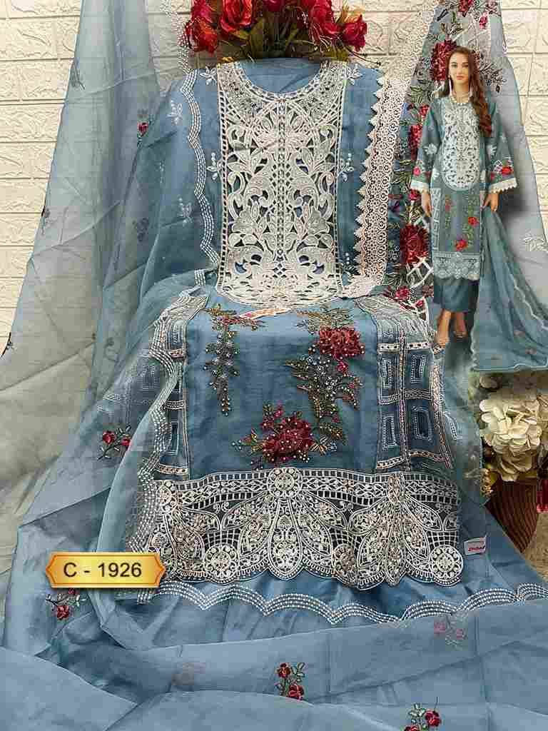 Fepic 1926 Colours By Fepic 1926-A To 1926-C Series Beautiful Pakistani Suits Colorful Stylish Fancy Casual Wear & Ethnic Wear Organza Embroidered Dresses At Wholesale Price