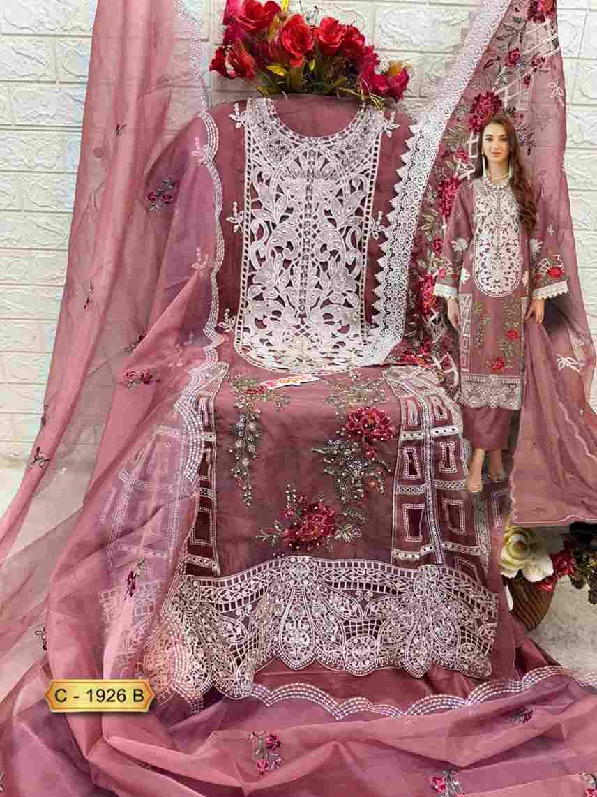 Fepic 1926 Colours By Fepic 1926-A To 1926-C Series Beautiful Pakistani Suits Colorful Stylish Fancy Casual Wear & Ethnic Wear Organza Embroidered Dresses At Wholesale Price