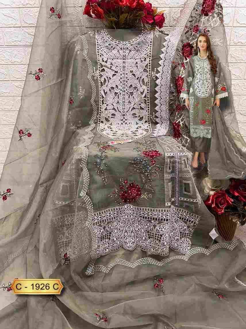 Fepic 1926 Colours By Fepic 1926-A To 1926-C Series Beautiful Pakistani Suits Colorful Stylish Fancy Casual Wear & Ethnic Wear Organza Embroidered Dresses At Wholesale Price