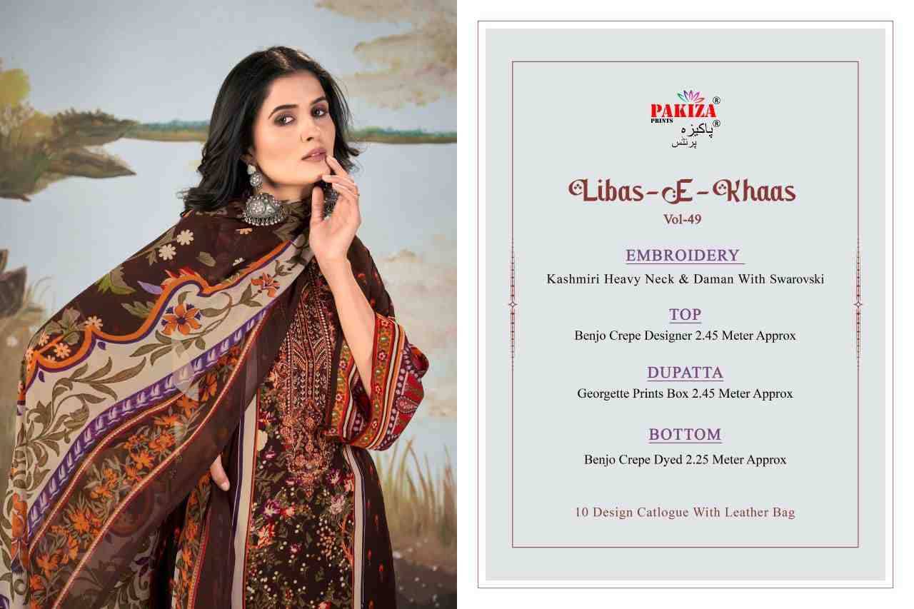 Libas-E-Khaas Vol-49 By Pakiza Prints 4901 To 4910 Series Beautiful Festive Suits Stylish Fancy Colorful Party Wear & Occasional Wear Heavy Crepe Dresses At Wholesale Price