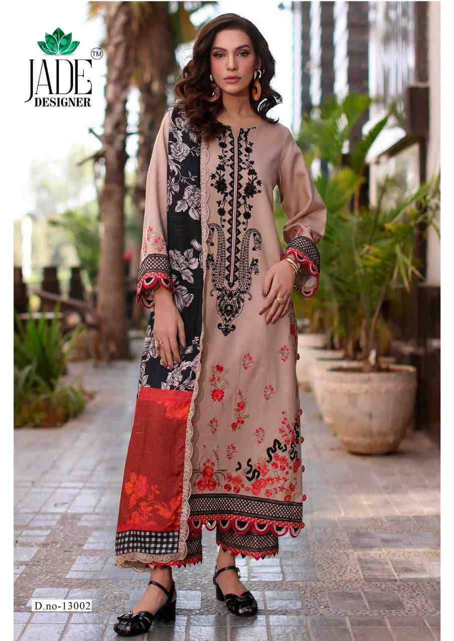 Crimsons Vol-13 By Jade 13001 To 13006 Series Beautiful Festive Suits Colorful Stylish Fancy Casual Wear & Ethnic Wear Pure Lawn Cotton Embroidered Dresses At Wholesale Price