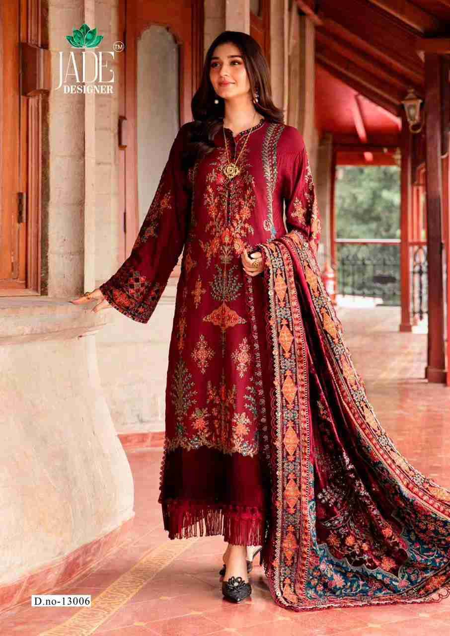 Crimsons Vol-13 By Jade 13001 To 13006 Series Beautiful Festive Suits Colorful Stylish Fancy Casual Wear & Ethnic Wear Pure Lawn Cotton Embroidered Dresses At Wholesale Price