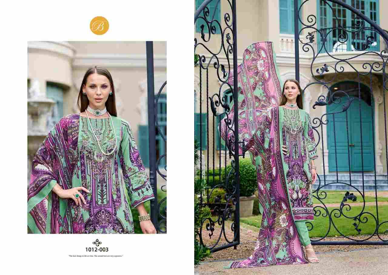 Naira Vol-86 By Belliza 1012-001 To 1012-008 Series Beautiful Festive Suits Stylish Fancy Colorful Casual Wear & Ethnic Wear Pure Cotton Print Dresses At Wholesale Price