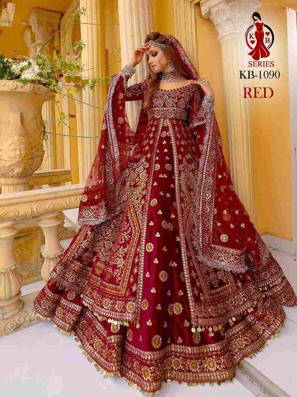 KB-1090 Colours By Fashid Wholesale 1090-A To 1090-D Series Beautiful Anarkali Suits Colorful Stylish Fancy Casual Wear & Ethnic Wear Velvet Embroidered Dresses At Wholesale Price