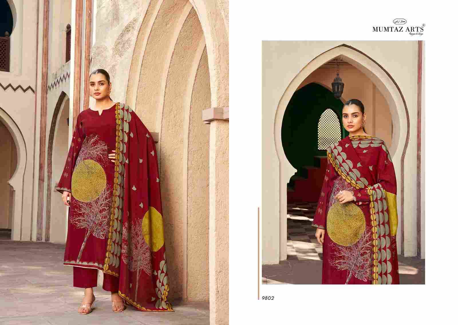 Ruthba By Mumtaz Arts 9801 To 9804 Series Beautiful Festive Suits Colorful Stylish Fancy Casual Wear & Ethnic Wear Pure Muslin Print With Work Dresses At Wholesale Price