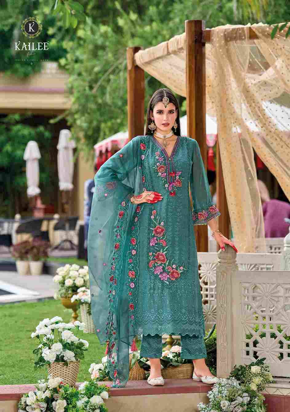 Alfaz By Kailee 42801 To 42806 Series Beautiful Festive Suits Colorful Stylish Fancy Casual Wear & Ethnic Wear Pure Viscose Organza Dresses At Wholesale Price