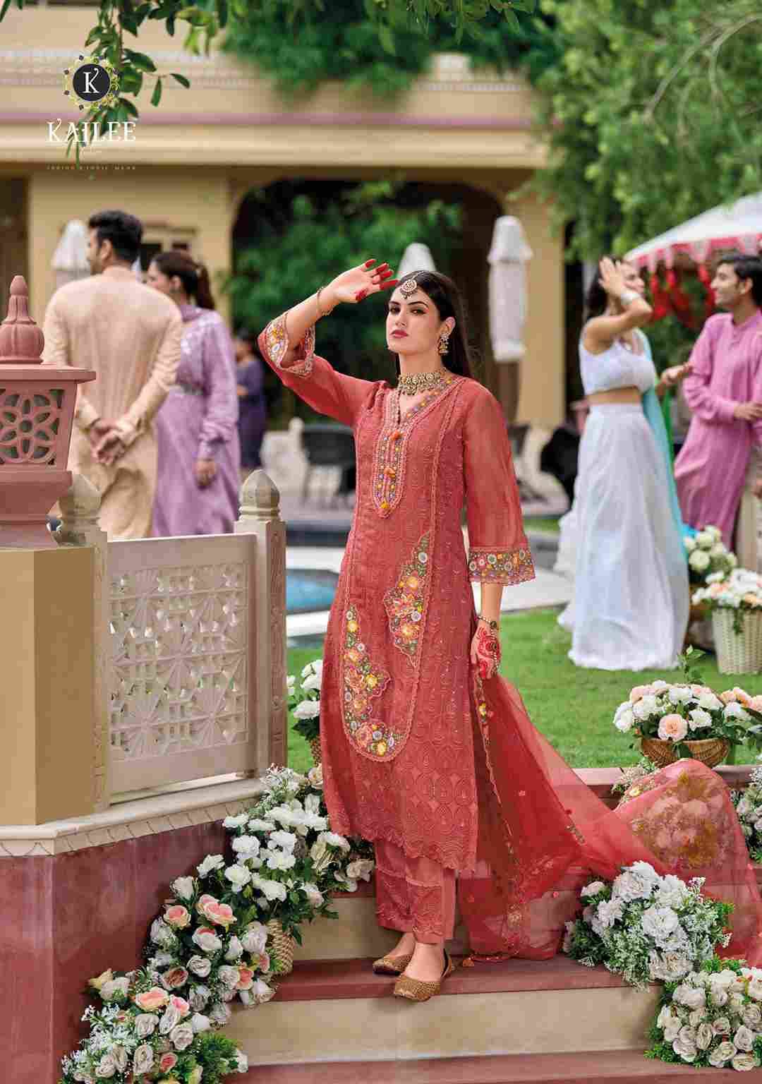 Alfaz By Kailee 42801 To 42806 Series Beautiful Festive Suits Colorful Stylish Fancy Casual Wear & Ethnic Wear Pure Viscose Organza Dresses At Wholesale Price