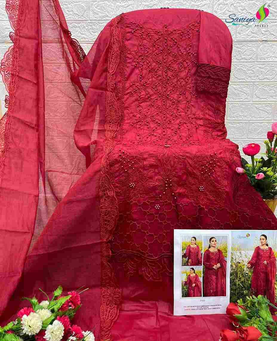 Rang Rasiya Vol-9 By Saniya Trendz 9000-A To 9000-B Series Beautiful Pakistani Suits Colorful Stylish Fancy Casual Wear & Ethnic Wear Cotton Embroidered Dresses At Wholesale Price