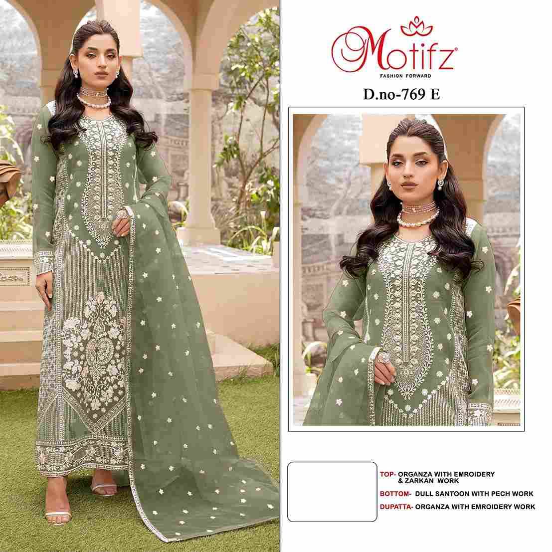 Motifz Hit Design 769 Colours By Motifz Beautiful Pakistani Suits Colorful Stylish Fancy Casual Wear & Ethnic Wear Organza Dresses At Wholesale Price