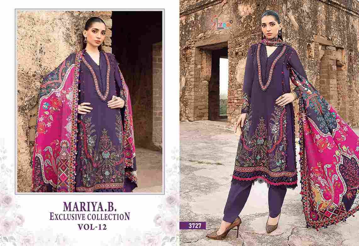 Mariya.B. Exclusive Collection Vol-12 By Shree Fabs 3725 To 3730 Series Beautiful Pakistani Suits Colorful Stylish Fancy Casual Wear & Ethnic Wear Pure Rayon With Embroidered Dresses At Wholesale Price