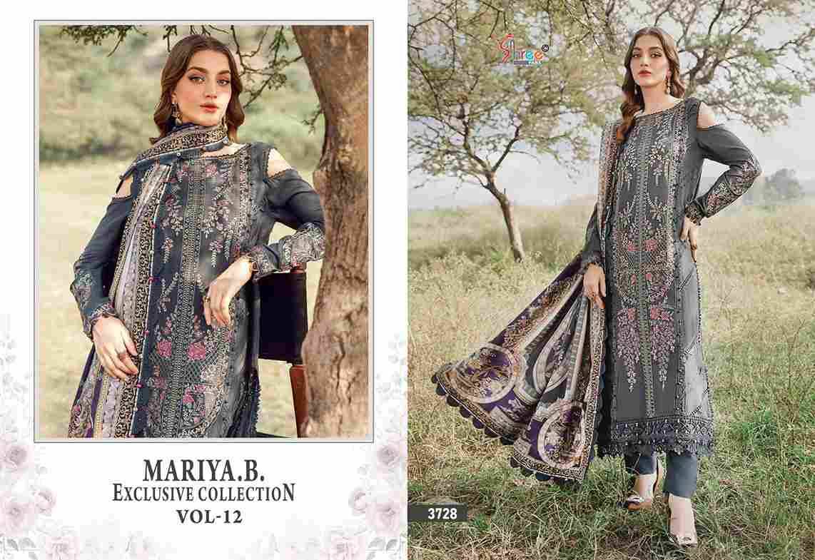 Mariya.B. Exclusive Collection Vol-12 By Shree Fabs 3725 To 3730 Series Beautiful Pakistani Suits Colorful Stylish Fancy Casual Wear & Ethnic Wear Pure Rayon With Embroidered Dresses At Wholesale Price