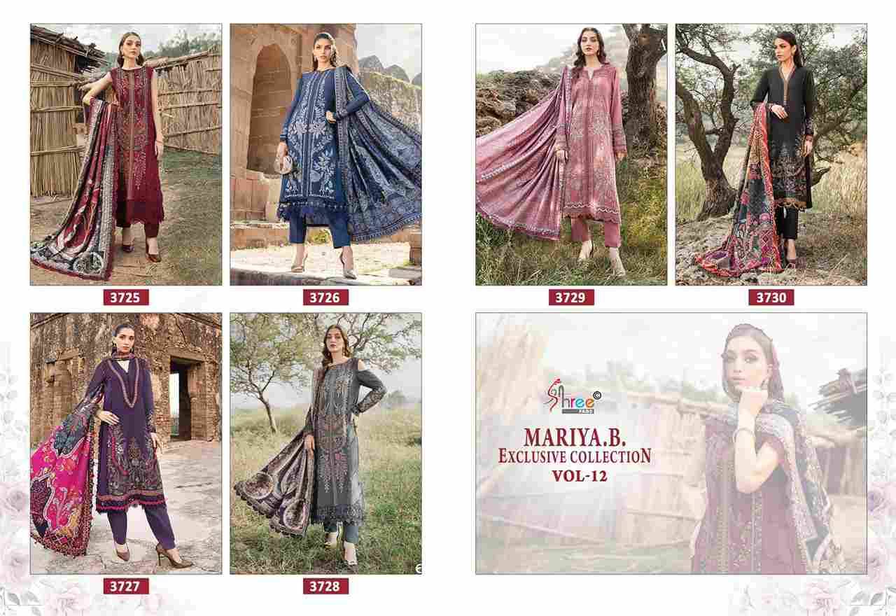 Mariya.B. Exclusive Collection Vol-12 By Shree Fabs 3725 To 3730 Series Beautiful Pakistani Suits Colorful Stylish Fancy Casual Wear & Ethnic Wear Pure Rayon With Embroidered Dresses At Wholesale Price