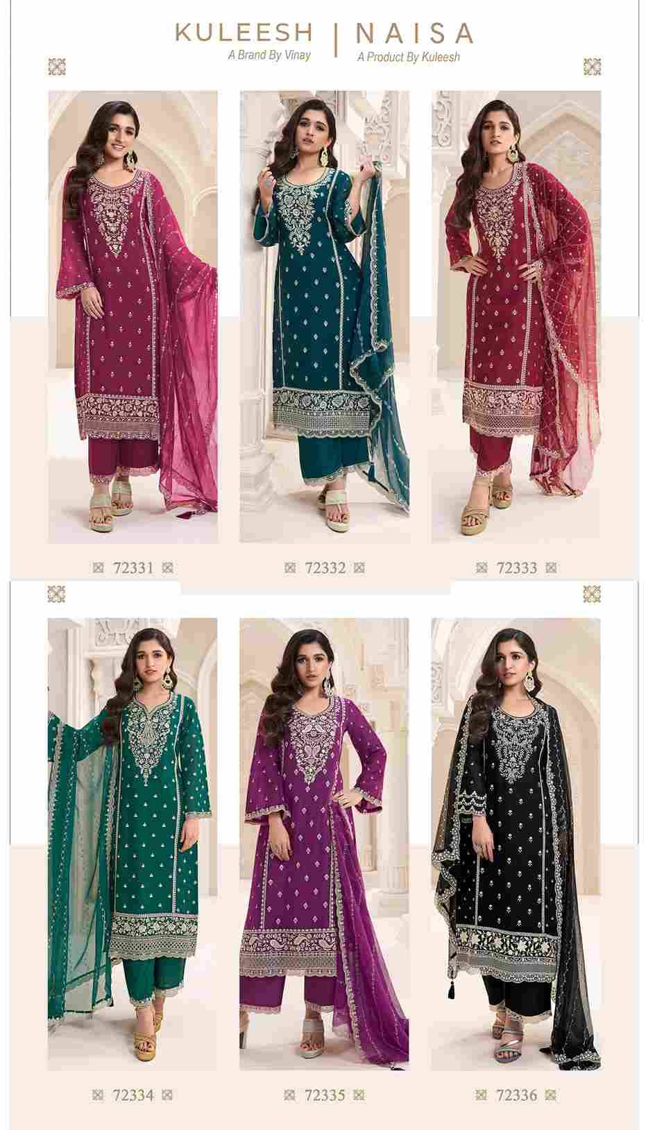 Naisa By Vinay Fashion 72331 To 72336 Series Designer Festive Suits Collection Beautiful Stylish Fancy Colorful Party Wear & Occasional Wear Silk Chiffon Dresses At Wholesale Price