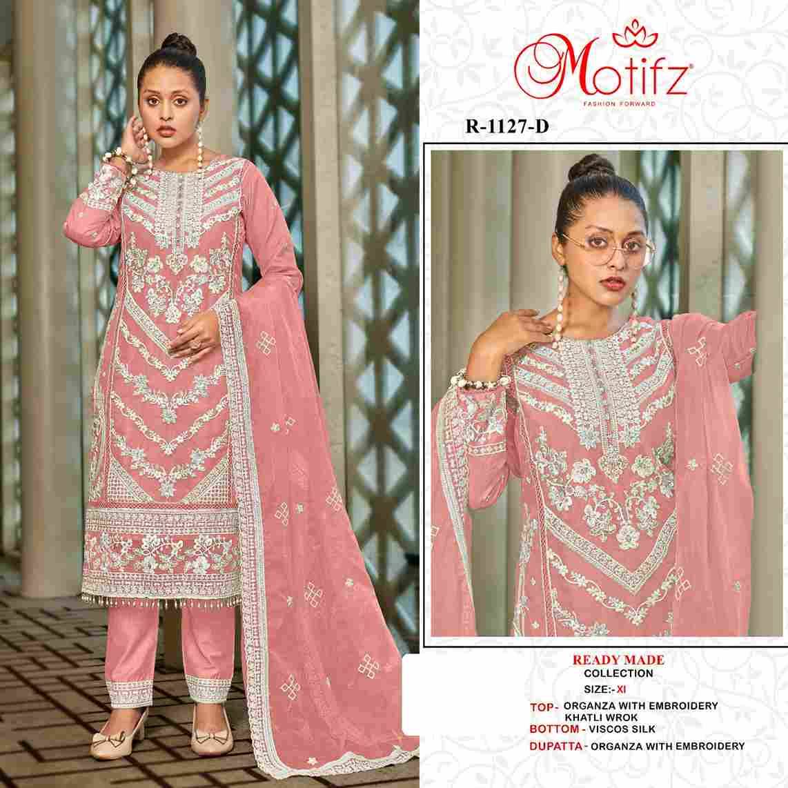 Motifz Hit Design 1127 Colours By Motifz 1127-A To 1127-D Series Beautiful Pakistani Suits Colorful Stylish Fancy Casual Wear & Ethnic Wear Organza Dresses At Wholesale Price