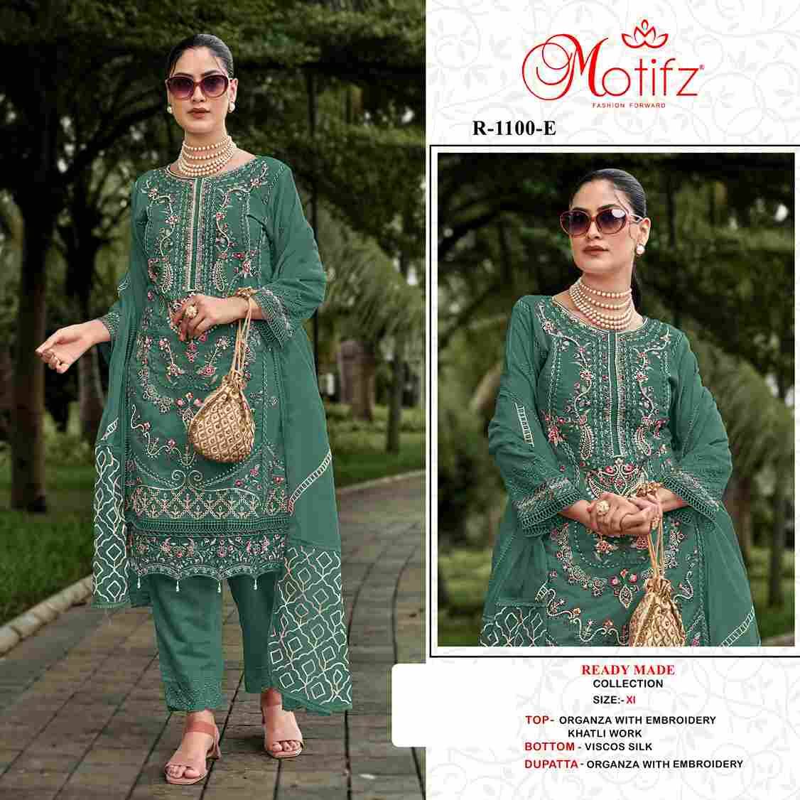 Motifz Hit Design 1100 Colours Vol-2 By Motifz 1100-E To 1100-H Series Beautiful Pakistani Suits Colorful Stylish Fancy Casual Wear & Ethnic Wear Organza Dresses At Wholesale Price