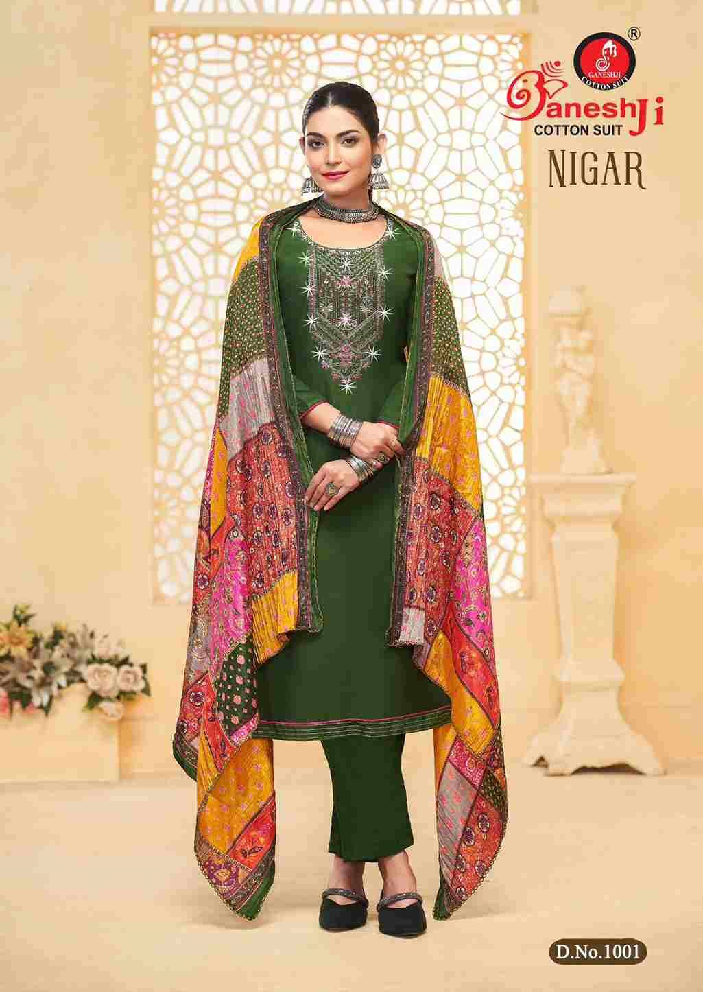 Nigar By Ganeshji 1001 To 1008 Series Beautiful Festive Suits Stylish Fancy Colorful Party Wear & Occasional Wear Pure Rayon Slub Dresses At Wholesale Price