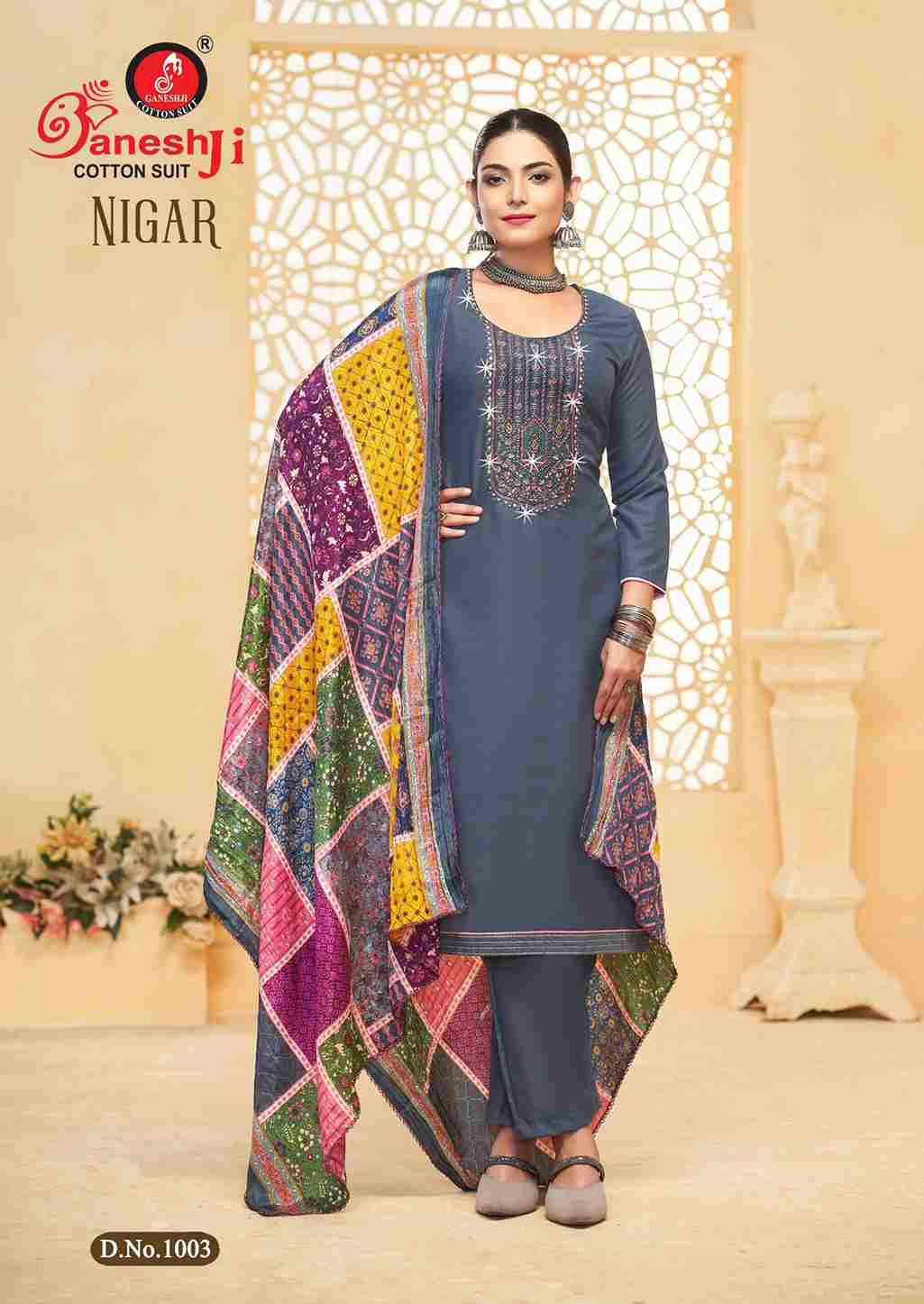 Nigar By Ganeshji 1001 To 1008 Series Beautiful Festive Suits Stylish Fancy Colorful Party Wear & Occasional Wear Pure Rayon Slub Dresses At Wholesale Price