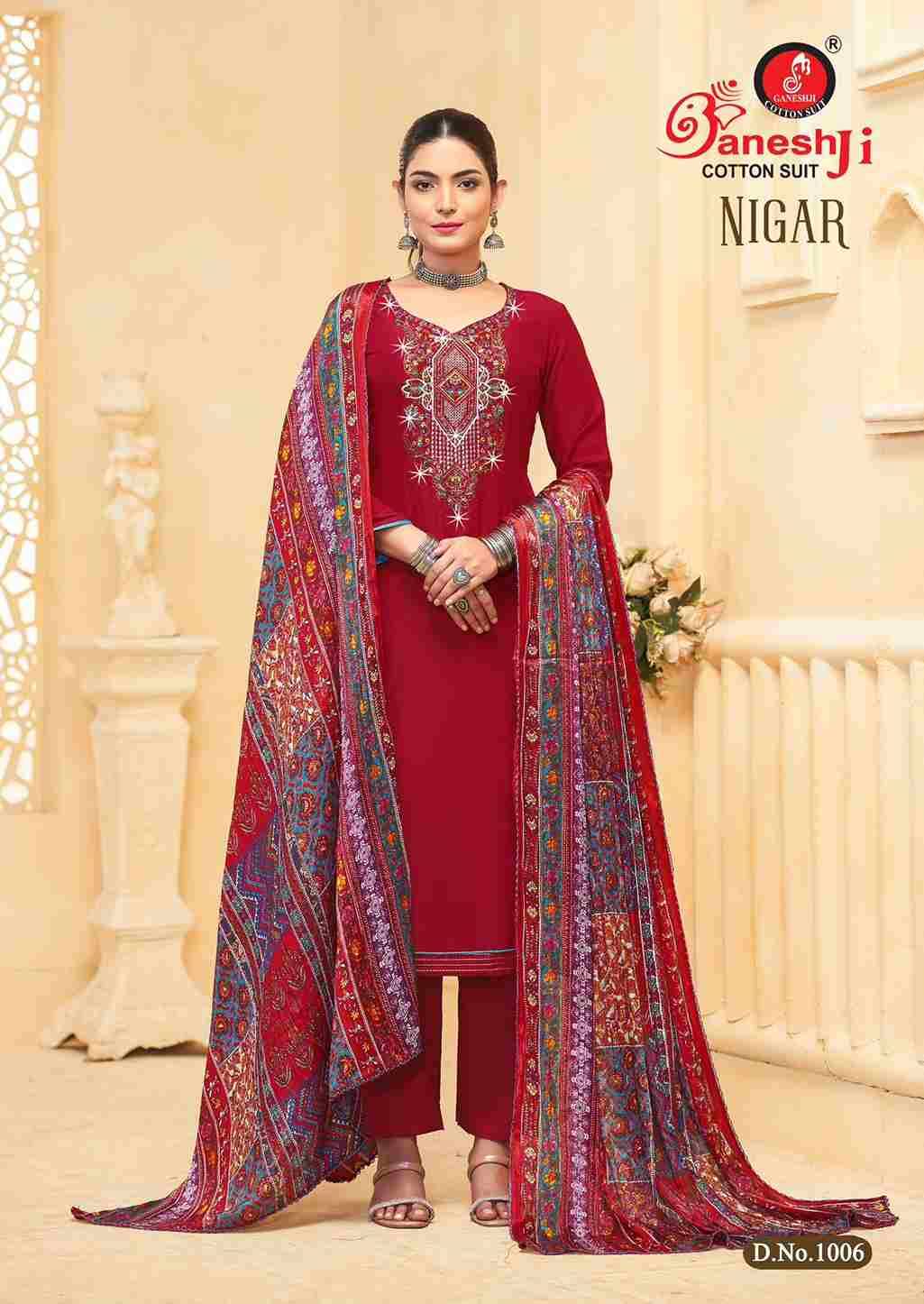 Nigar By Ganeshji 1001 To 1008 Series Beautiful Festive Suits Stylish Fancy Colorful Party Wear & Occasional Wear Pure Rayon Slub Dresses At Wholesale Price