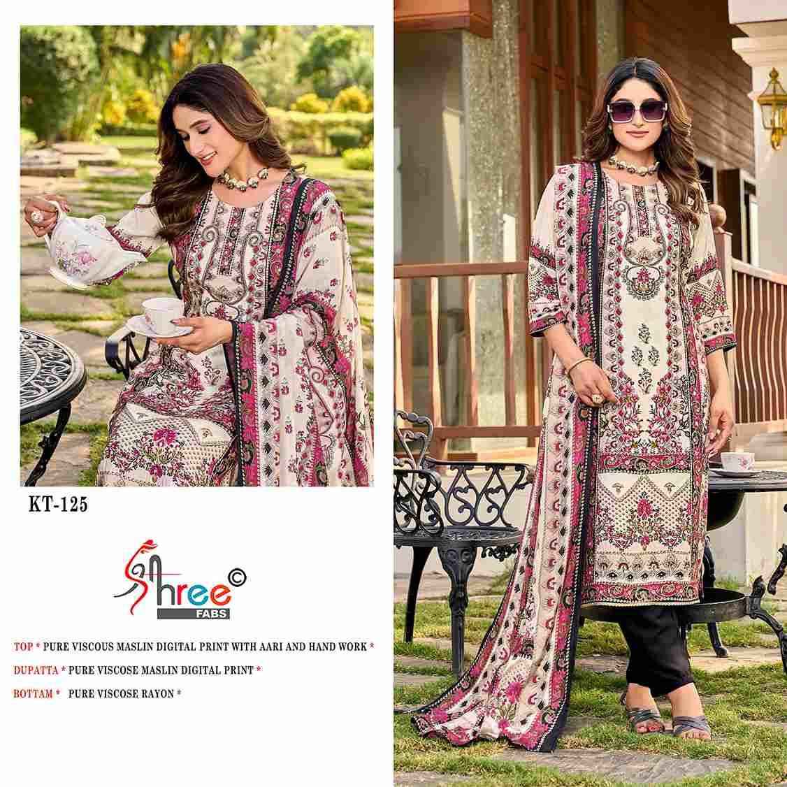 Shree Fabs Hit Design KT-125 By Shree Fabs Designer Pakistani Suits Beautiful Fancy Stylish Colorful Party Wear & Occasional Wear Pure Viscose Muslin Embroidery Dresses At Wholesale Price