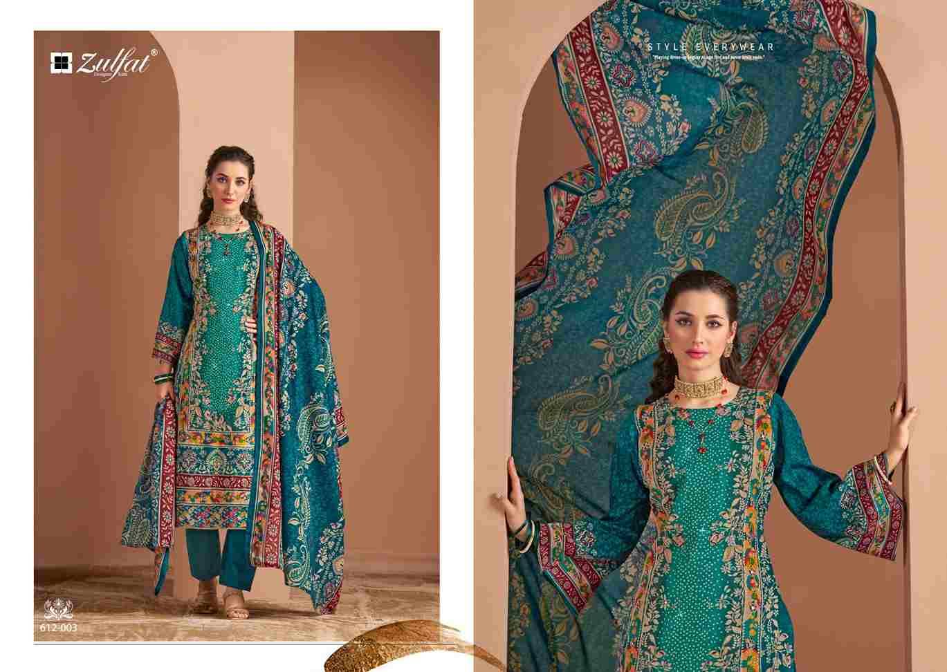 Raabta Vol-3 By Zulfat 612-001 To 612-006 Series Beautiful Festive Suits Stylish Fancy Colorful Casual Wear & Ethnic Wear Pure Jam Cotton Print Dresses At Wholesale Price