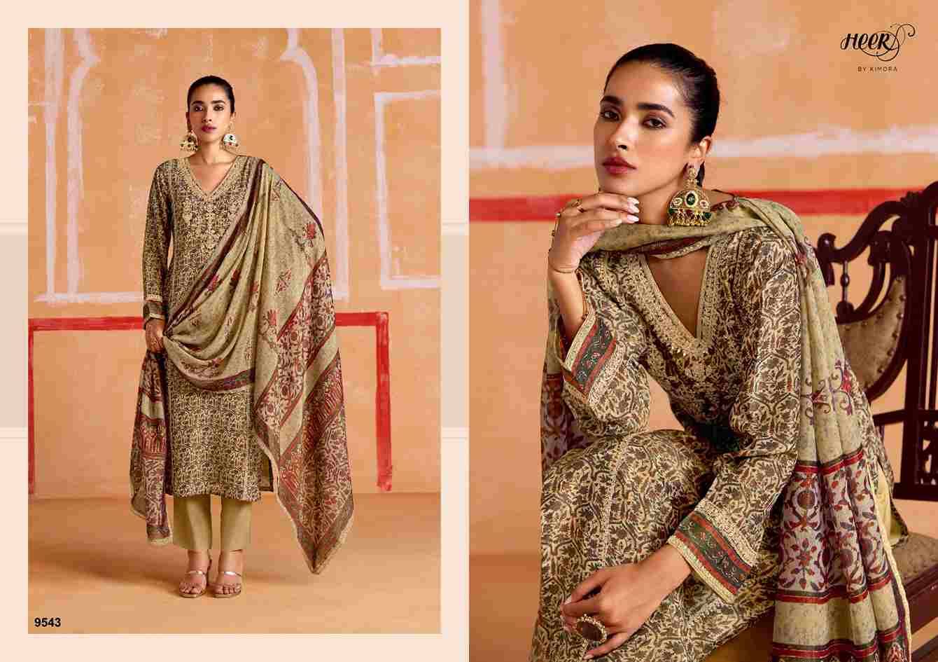 Nayaab By Kimora Fashion 9541 To 9546 Series Beautiful Suits Colorful Stylish Fancy Casual Wear & Ethnic Wear Pure Muslin Print Dresses At Wholesale Price