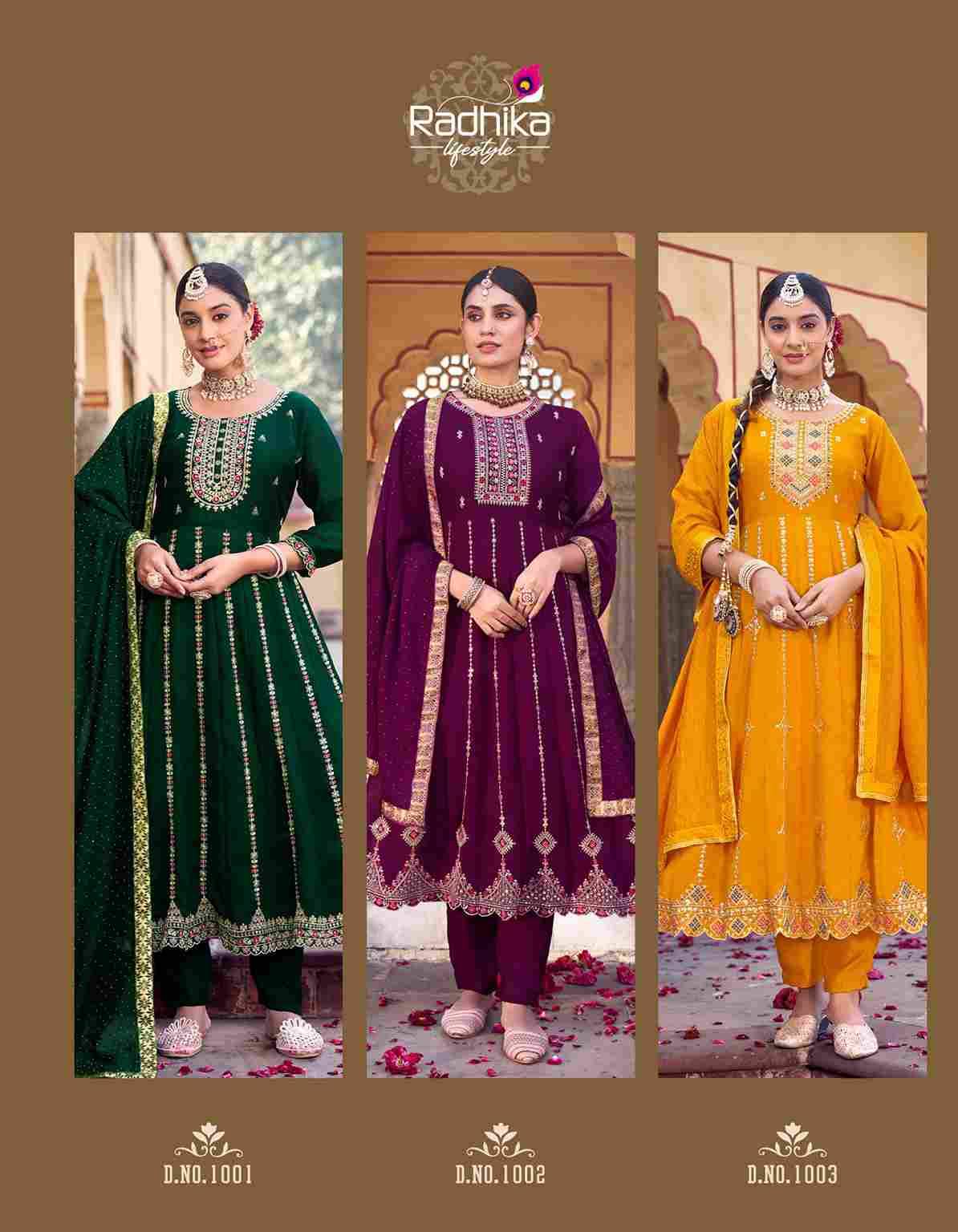 Chahat By Radhika Lifestyle 1001 To 1006 Series Beautiful Festive Suits Colorful Stylish Fancy Casual Wear & Ethnic Wear Vichitra Silk Dresses At Wholesale Price