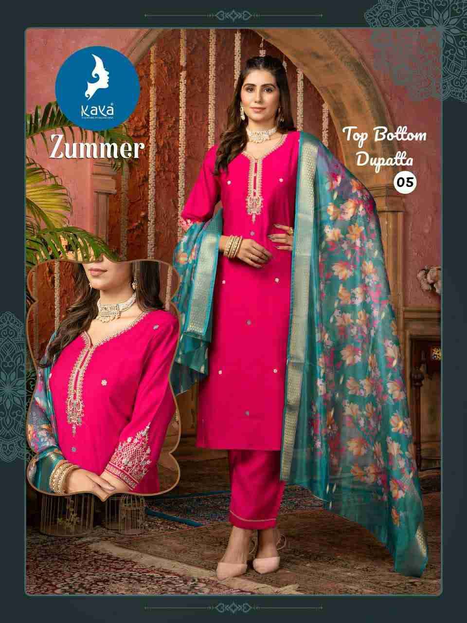 Zummer By Kaya 01 To 06 Series Beautiful Festive Suits Stylish Fancy Colorful Casual Wear & Ethnic Wear Silk Dresses At Wholesale Price