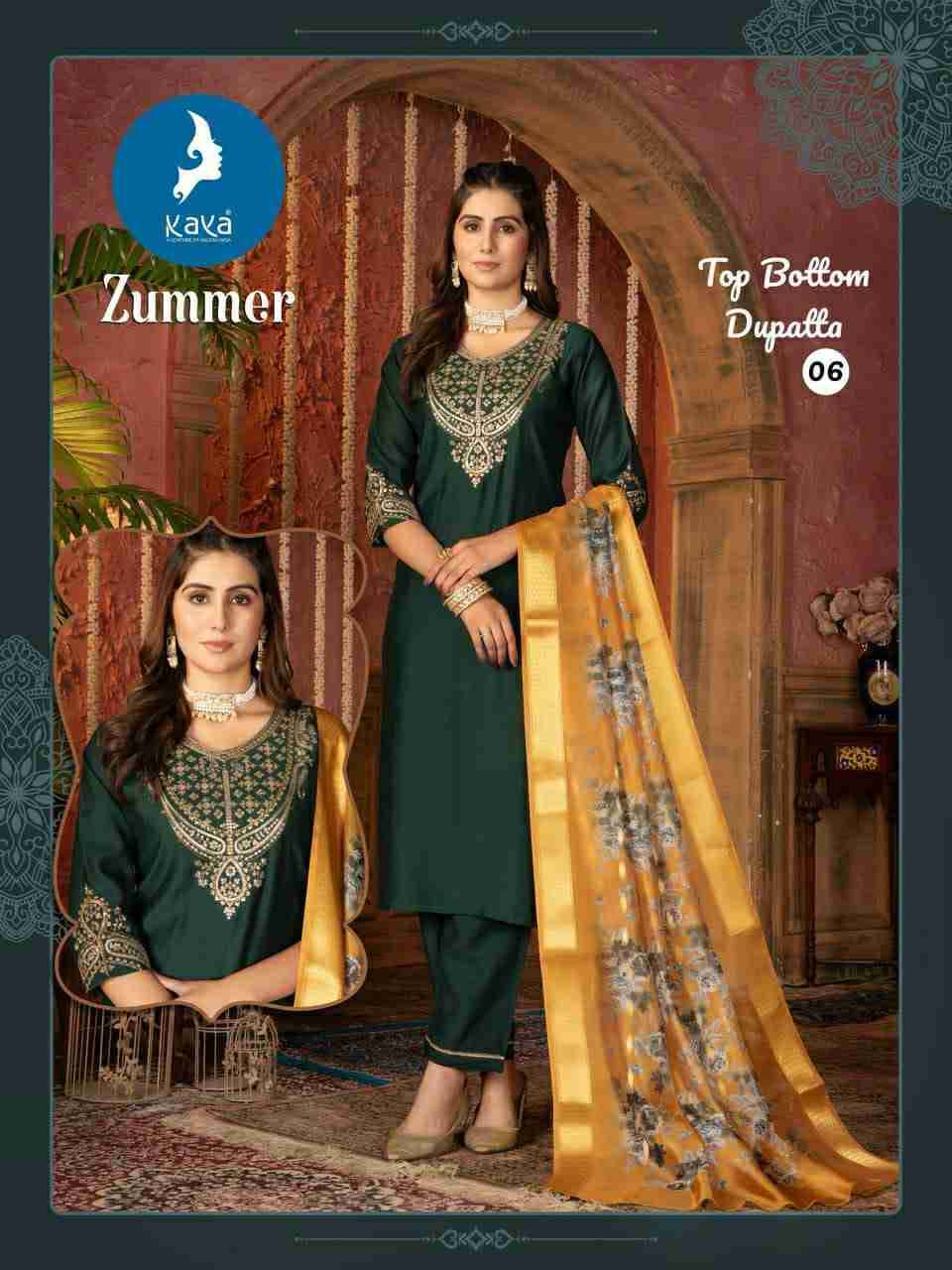 Zummer By Kaya 01 To 06 Series Beautiful Festive Suits Stylish Fancy Colorful Casual Wear & Ethnic Wear Silk Dresses At Wholesale Price