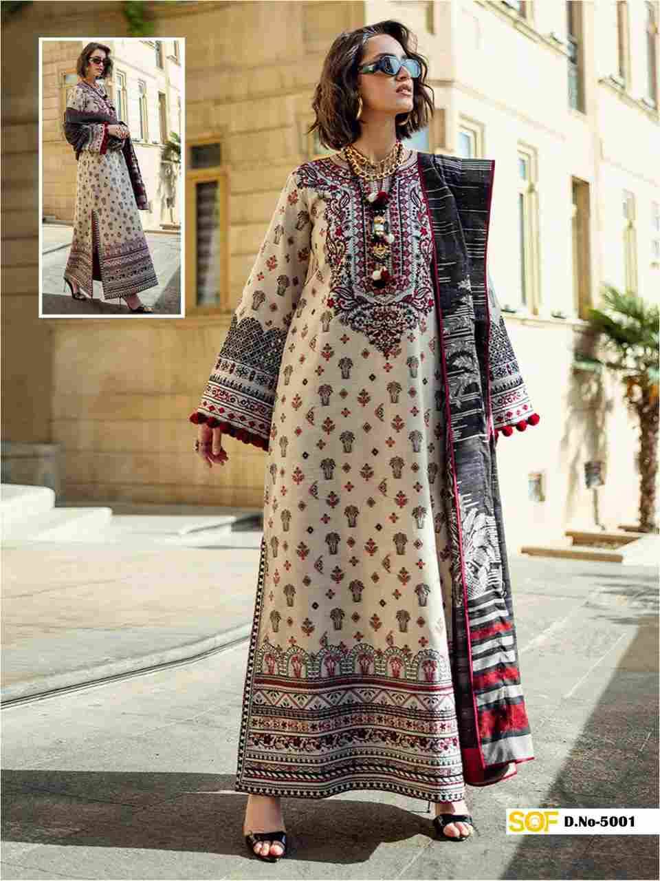 Saira Rizwan Vol-5 By Shree Om Fab 5001 To 5006 Series Designer Pakistani Suits Beautiful Fancy Stylish Colorful Party Wear & Occasional Wear Pure Lawn With Embroidery Dresses At Wholesale Price