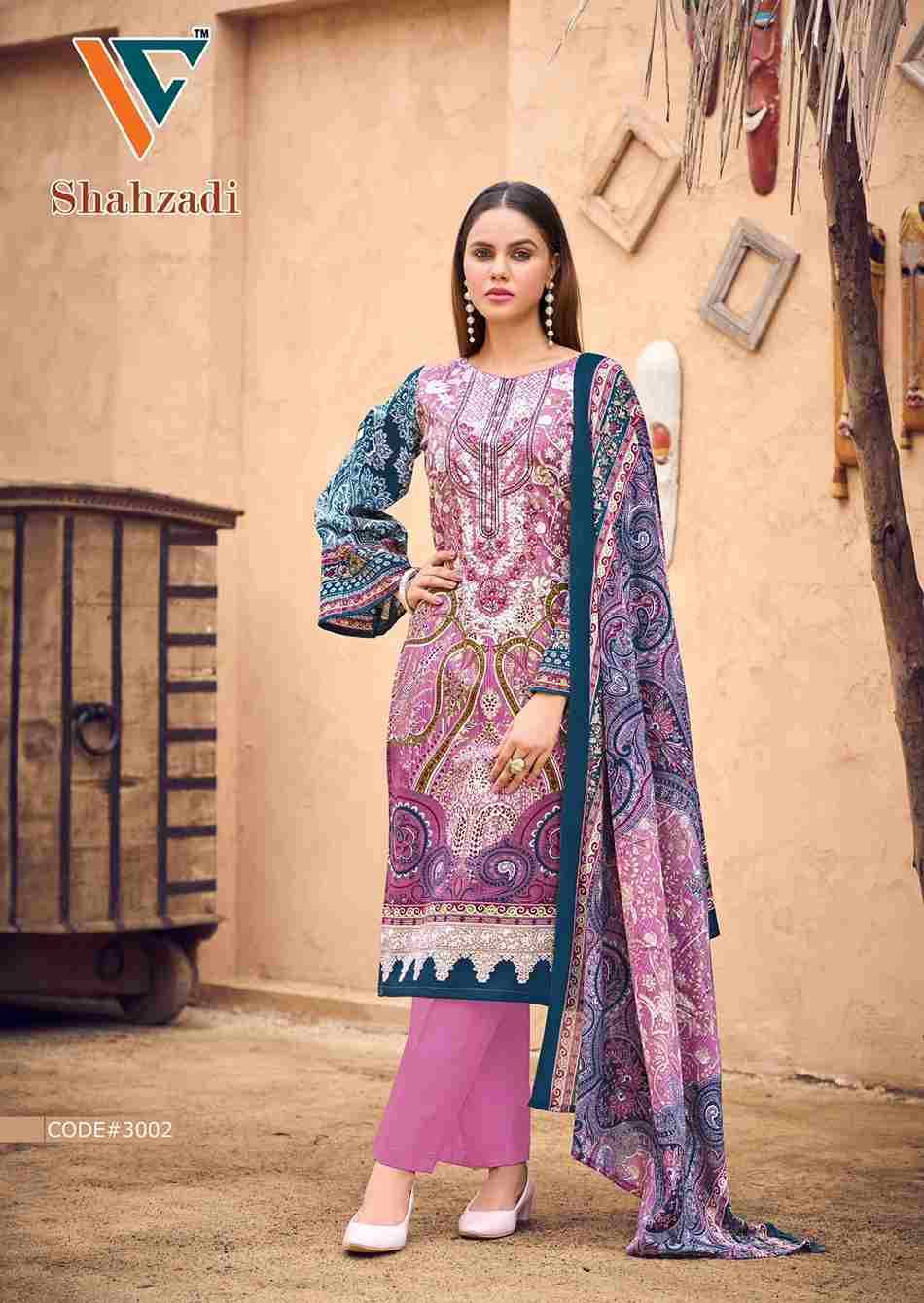 Shahzadi Vol-3 By Vandana Creation 3001 To 3008 Series Beautiful Festive Suits Stylish Fancy Colorful Casual Wear & Ethnic Wear Cotton Print Dresses At Wholesale Price