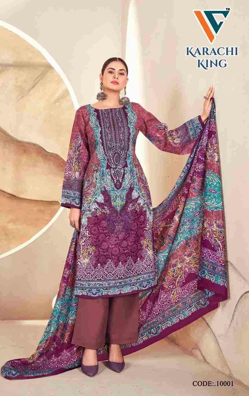 Karachi King Vol-10 By Vandana Creation 10001 To 10008 Series Beautiful Festive Suits Stylish Fancy Colorful Casual Wear & Ethnic Wear Cotton Print Dresses At Wholesale Price