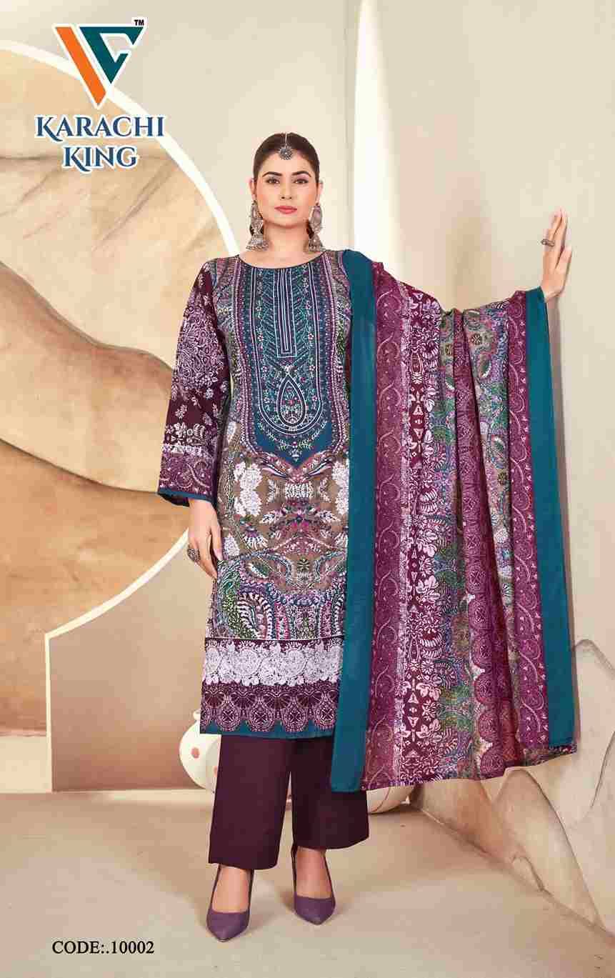 Karachi King Vol-10 By Vandana Creation 10001 To 10008 Series Beautiful Festive Suits Stylish Fancy Colorful Casual Wear & Ethnic Wear Cotton Print Dresses At Wholesale Price