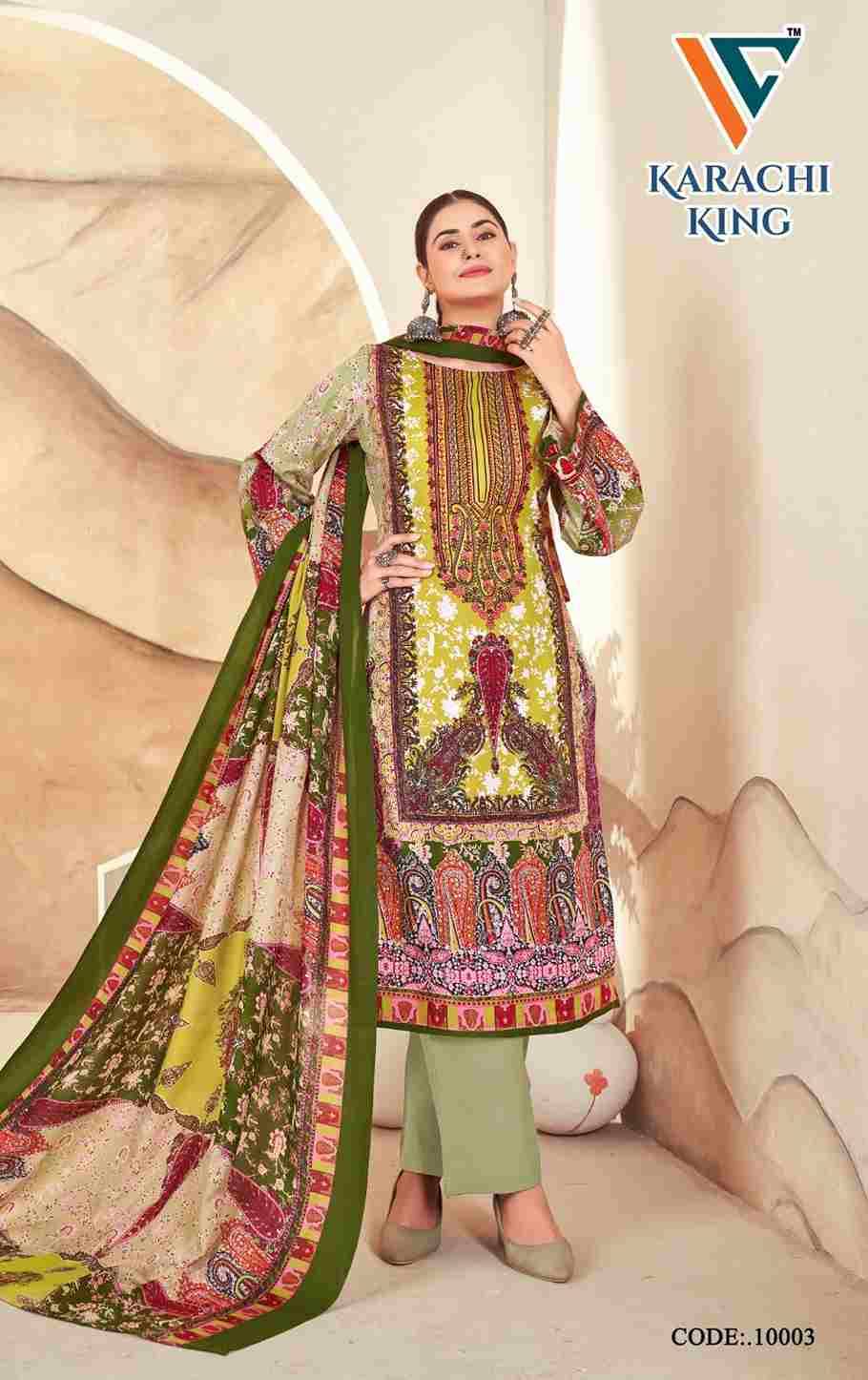 Karachi King Vol-10 By Vandana Creation 10001 To 10008 Series Beautiful Festive Suits Stylish Fancy Colorful Casual Wear & Ethnic Wear Cotton Print Dresses At Wholesale Price