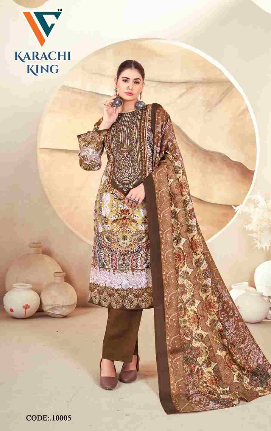 Karachi King Vol-10 By Vandana Creation 10001 To 10008 Series Beautiful Festive Suits Stylish Fancy Colorful Casual Wear & Ethnic Wear Cotton Print Dresses At Wholesale Price