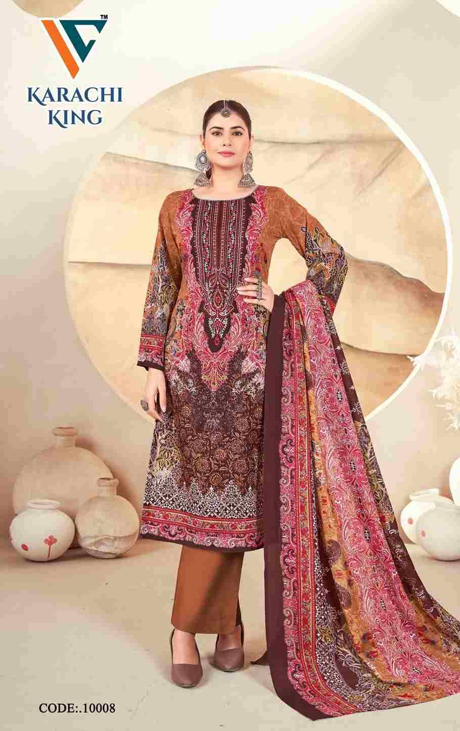 Karachi King Vol-10 By Vandana Creation 10001 To 10008 Series Beautiful Festive Suits Stylish Fancy Colorful Casual Wear & Ethnic Wear Cotton Print Dresses At Wholesale Price