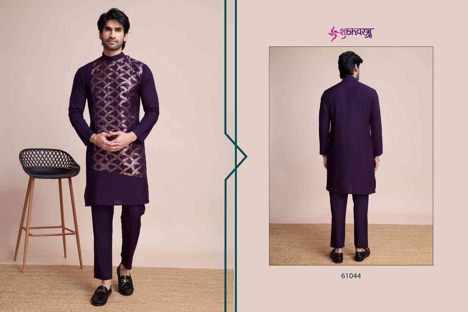 Menswear Vibes By Shubhvastra 61041 To 61044 Series Beautiful Colorful Stylish Fancy Casual Wear & Ethnic Wear & Ready To Wear Silk Kurtas At Wholesale Price