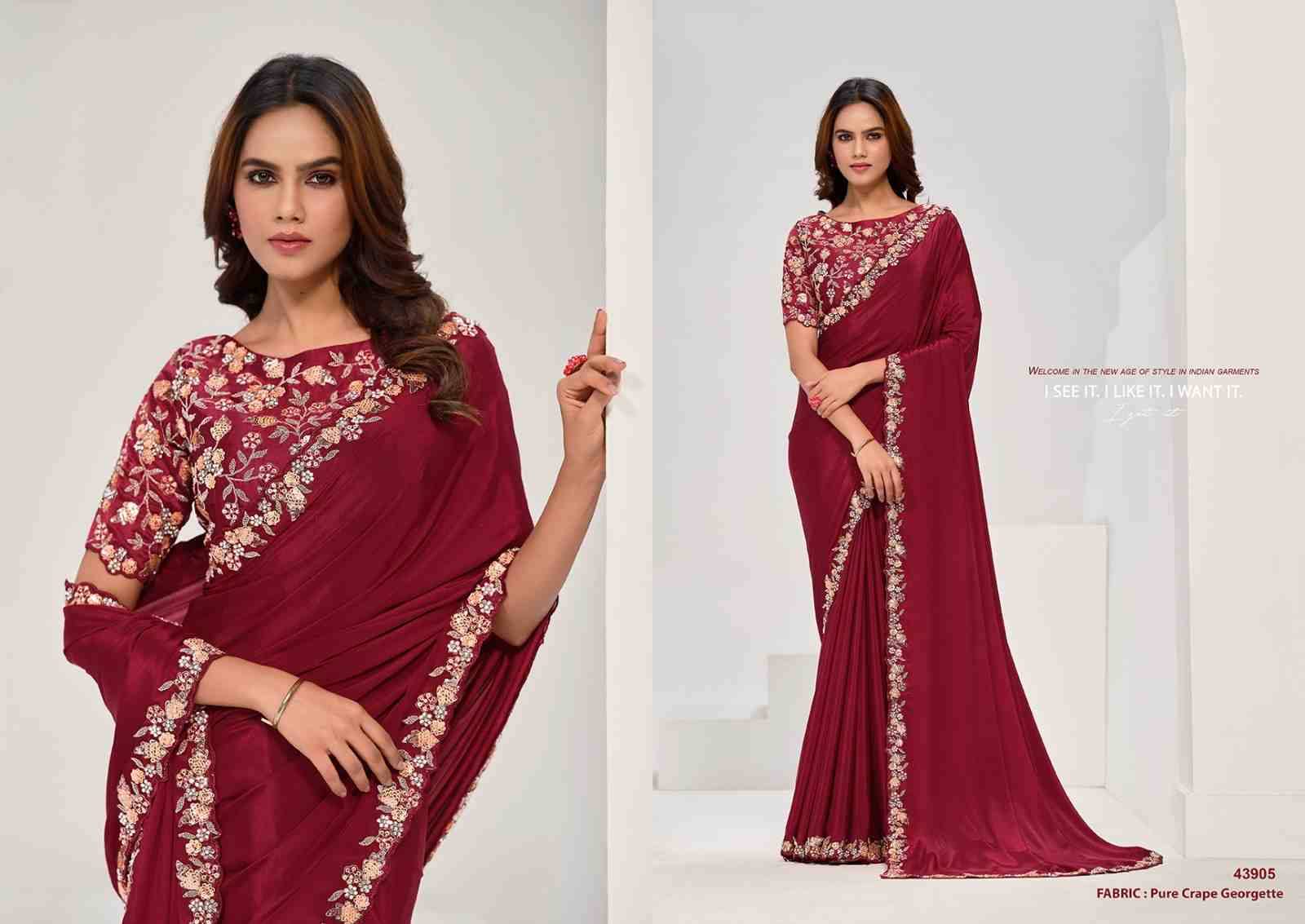 Saanjh By Mahotsav Creation Indian Traditional Wear Collection Beautiful Stylish Fancy Colorful Party Wear & Occasional Wear Satin Silk/Georgette Sarees At Wholesale Price