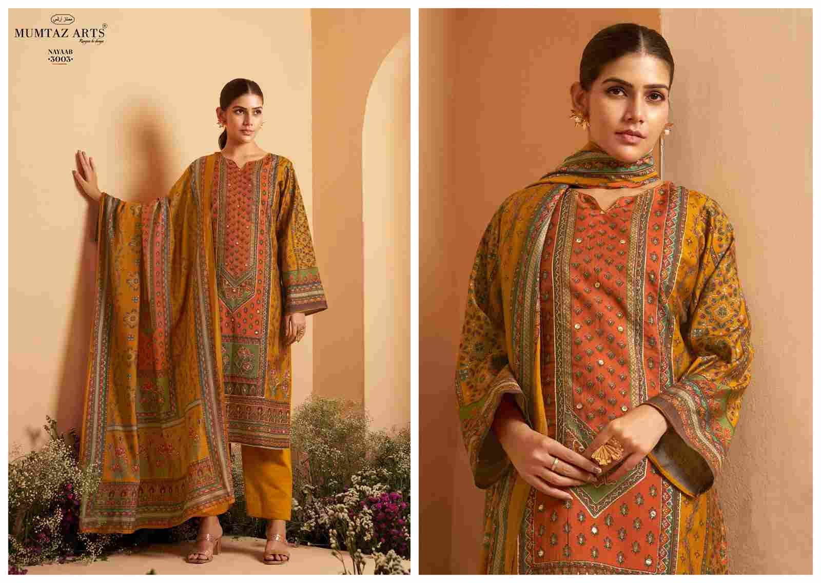 Nayaab Vol-3 By Mumtaz Arts 3001 To 3006 Series Beautiful Festive Suits Colorful Stylish Fancy Casual Wear & Ethnic Wear Viscose Muslin Print Dresses At Wholesale Price