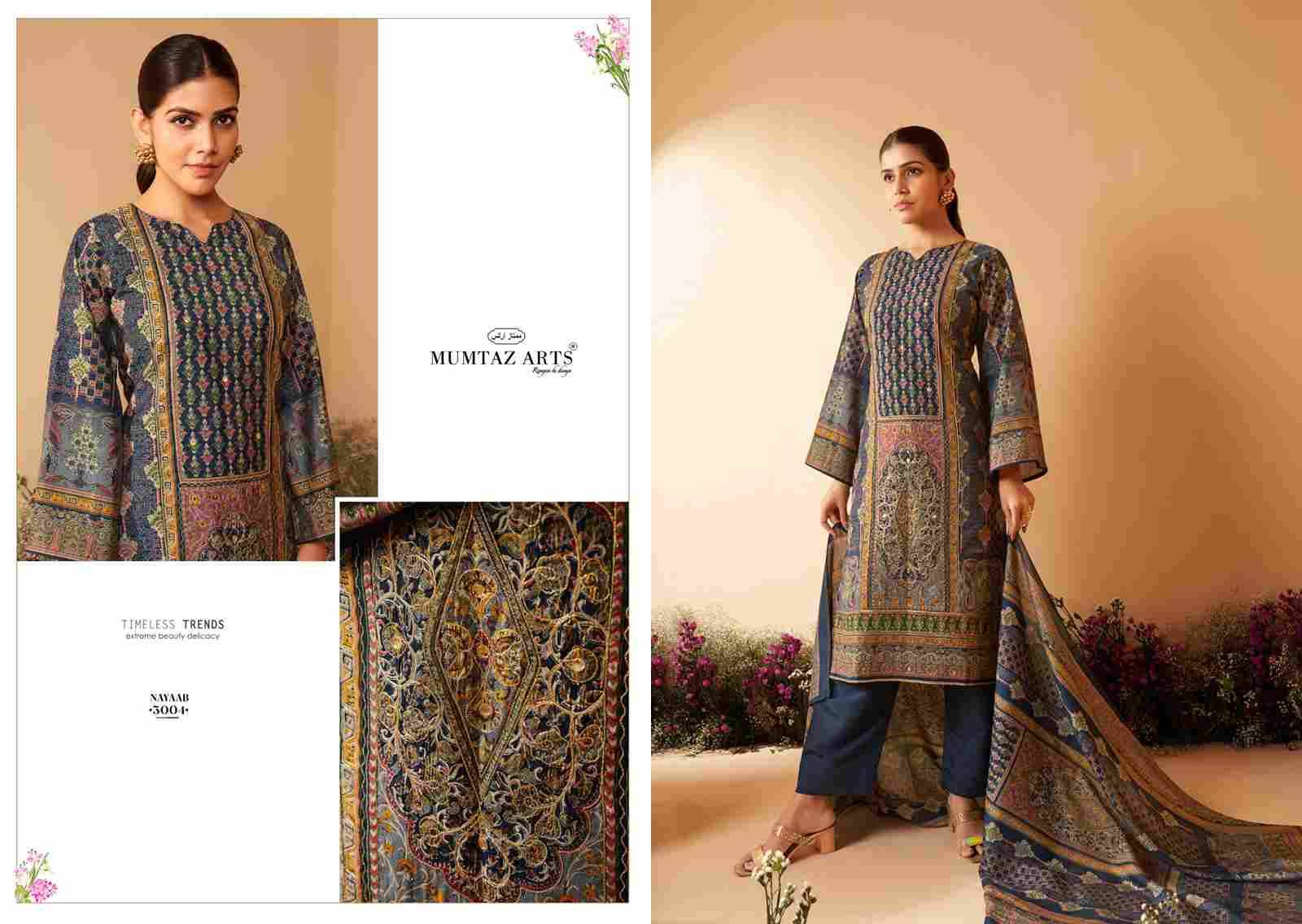 Nayaab Vol-3 By Mumtaz Arts 3001 To 3006 Series Beautiful Festive Suits Colorful Stylish Fancy Casual Wear & Ethnic Wear Viscose Muslin Print Dresses At Wholesale Price
